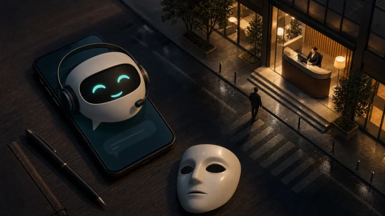 Editorial security illustration for AI-Powered Customer Service Scams: How to Confirm You Are Talking to the Real Company