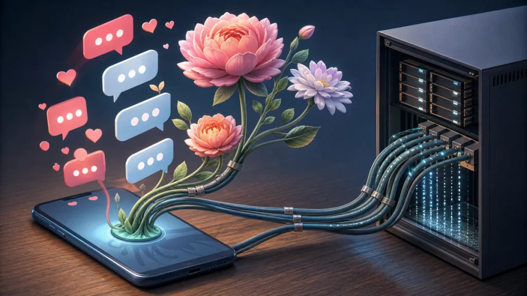 Editorial security illustration for AI Romance Scams: How Fake Photos and Messages Build Trust