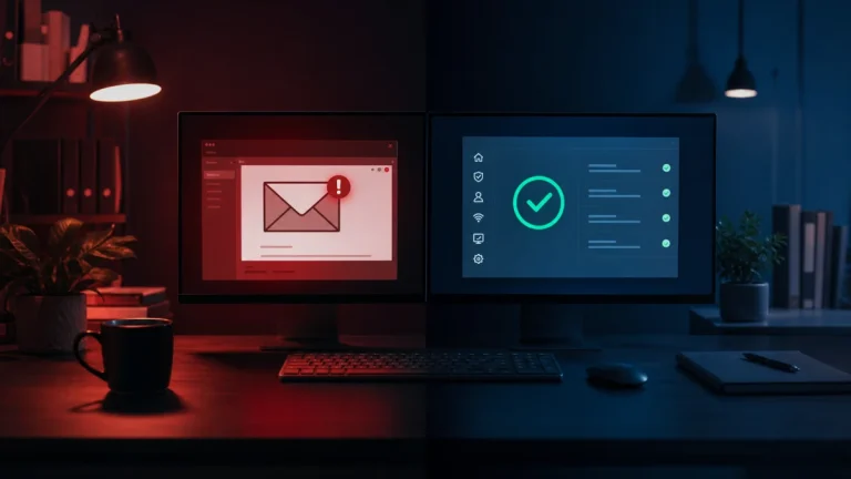 Editorial security illustration for Fake Microsoft Security Emails: Common Warning Signs