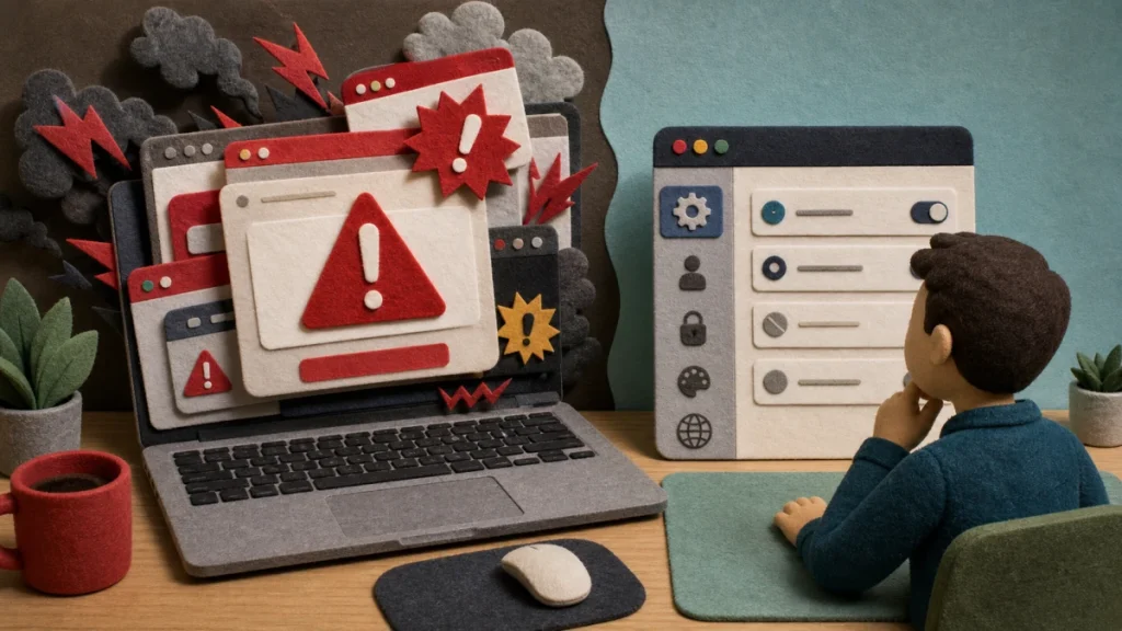 Editorial security illustration for Fake Security Alerts on Your Browser: What to Do Next