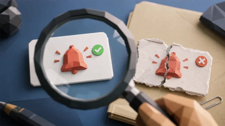 Editorial security illustration for How to Check Whether a Scam Alert Is Real or Fake