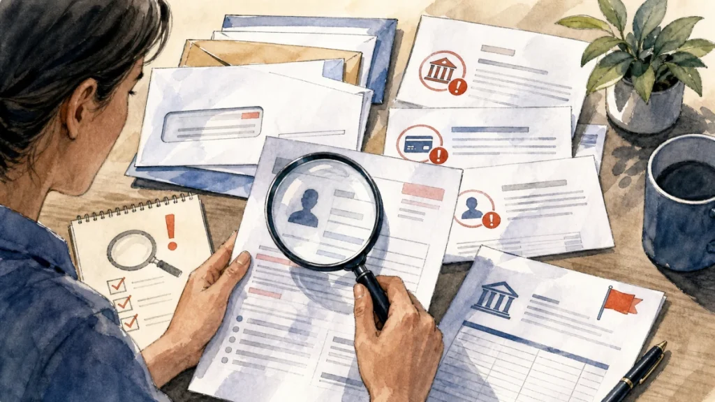 Editorial security illustration for Identity Theft Warning Signs You Should Investigate Quickly