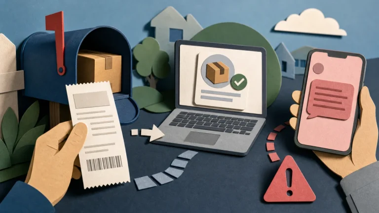 Editorial security illustration for USPS Text Scams: How to Verify a Delivery Problem